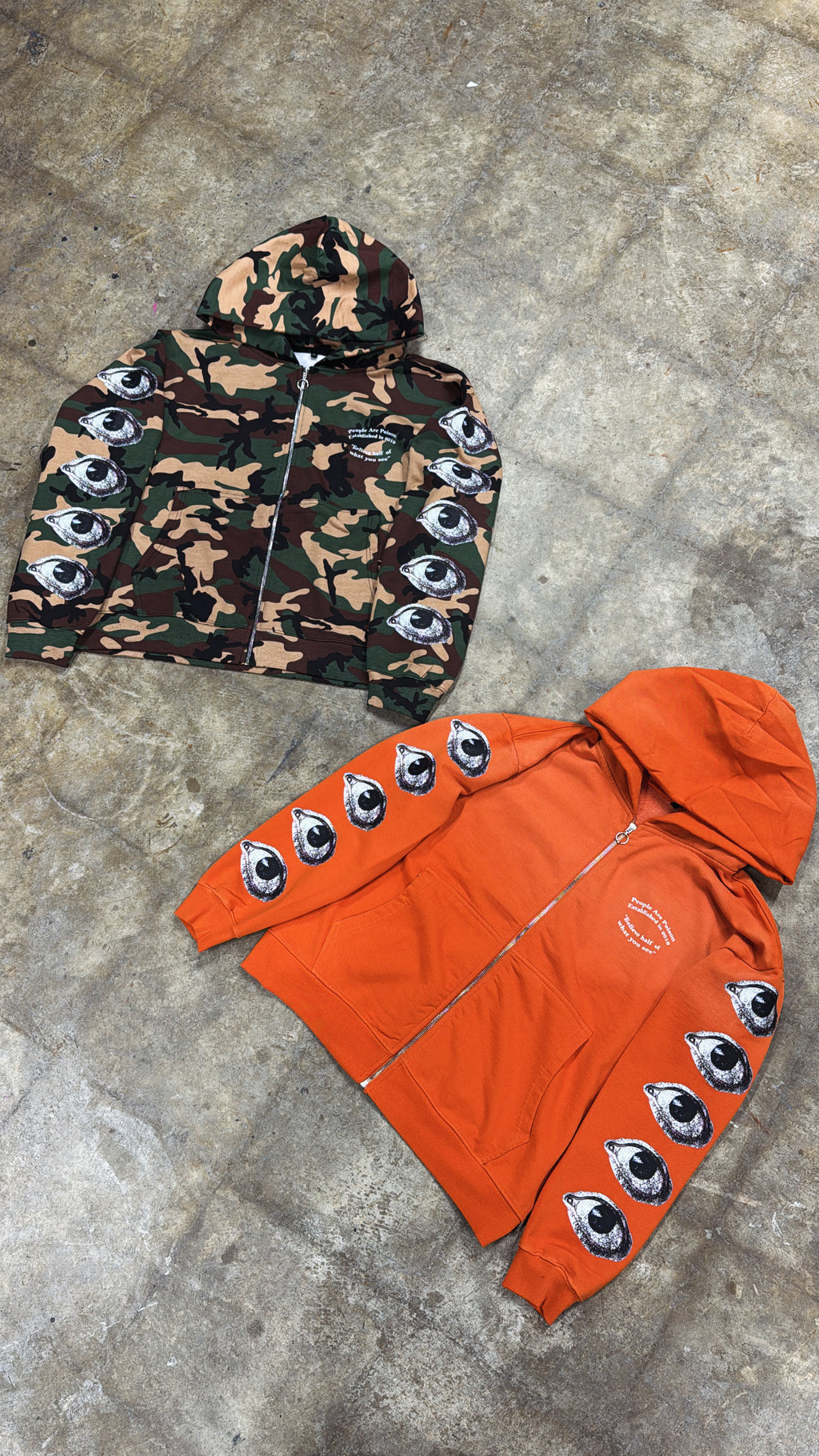 BHWYS ZIP UP HOODIE (Orange Sunfade)