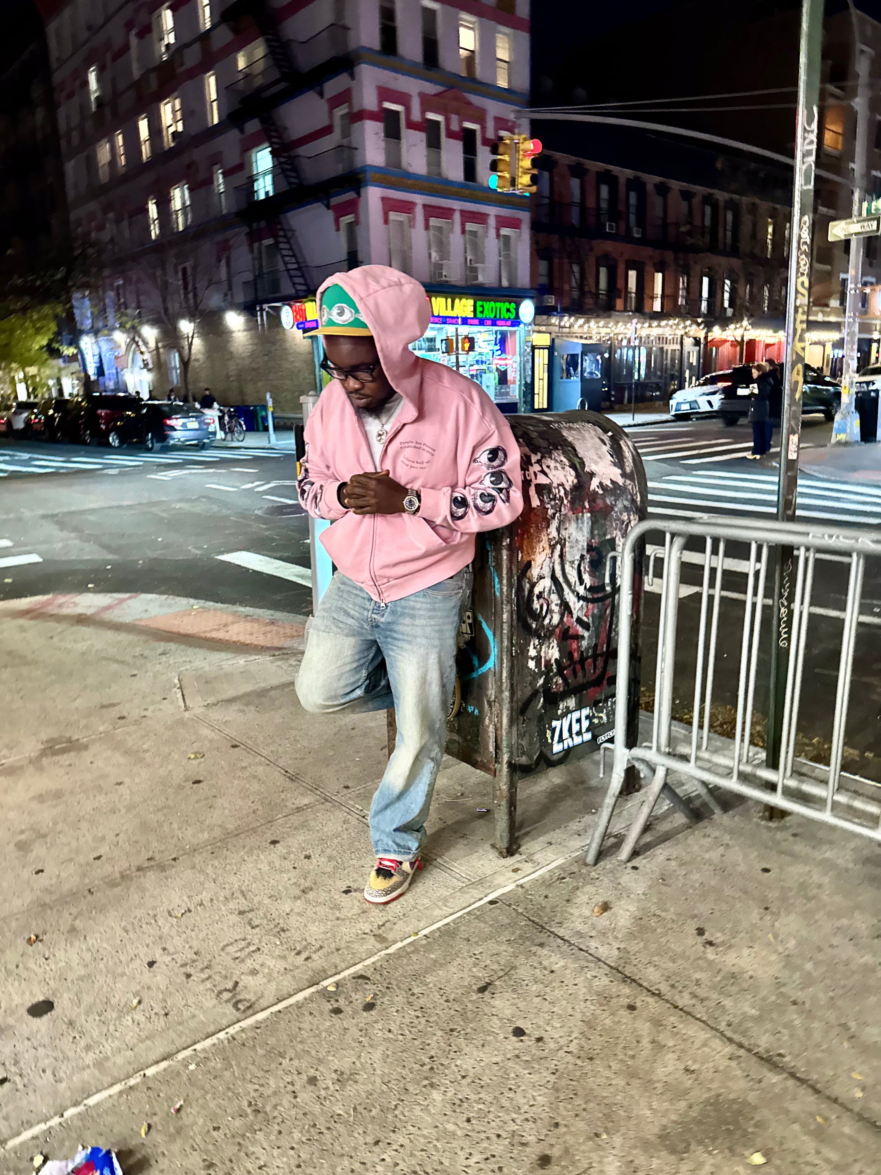 BHWYS CROP ZIP UP HODDIE (Pink)