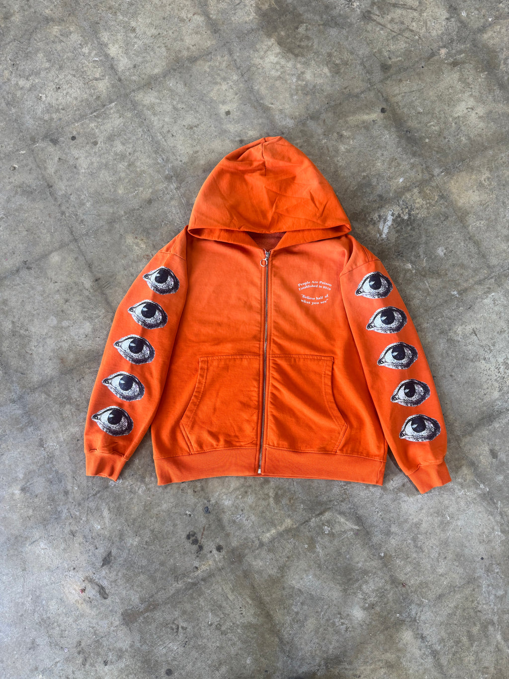 BHWYS ZIP UP HOODIE (Orange Sunfade)