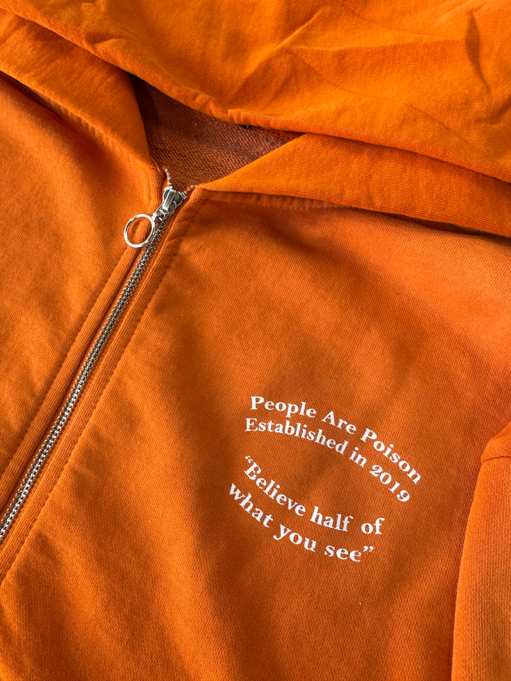 BHWYS ZIP UP HOODIE (Orange Sunfade)