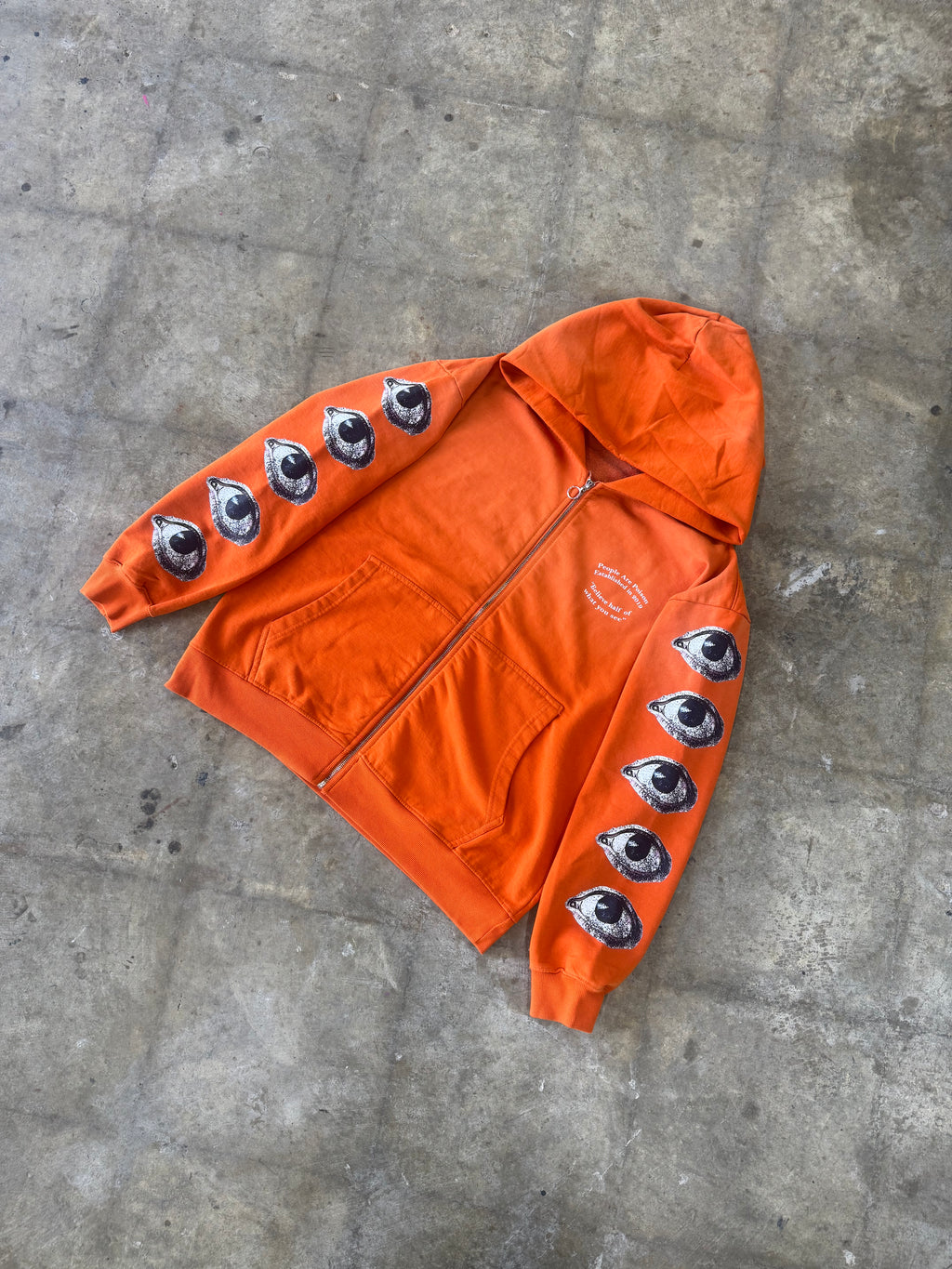 BHWYS ZIP UP HOODIE (Orange Sunfade)